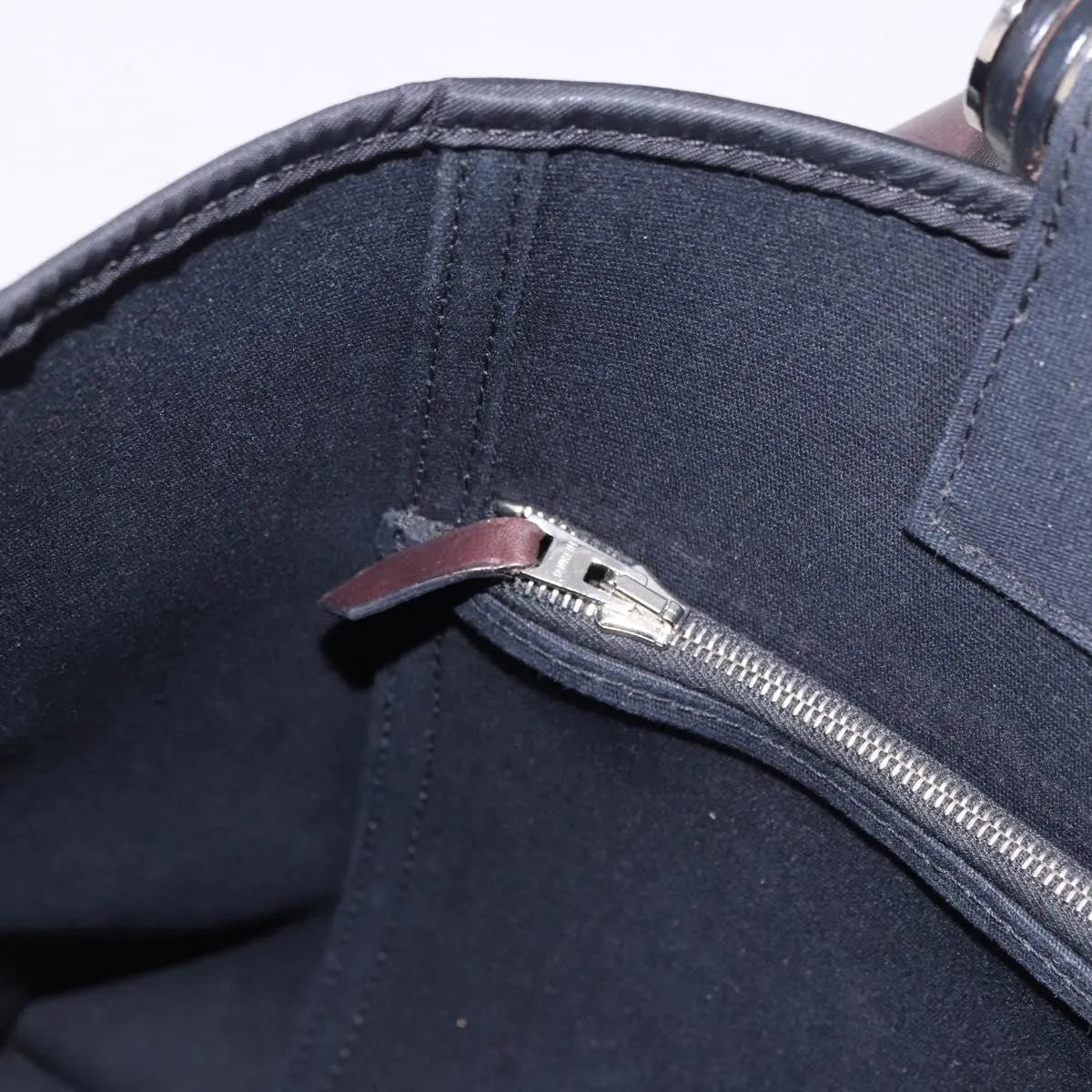 Hermes Cabag Elan Toile and Leather, Black, Canvas, Shoulder Bag