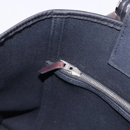Hermes Cabag Elan Toile and Leather, Black, Canvas, Shoulder Bag