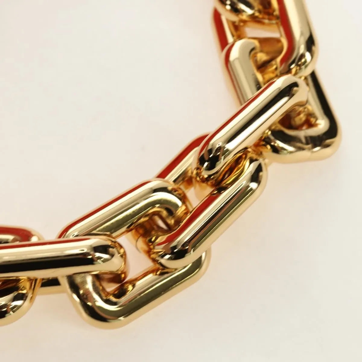 Bottega Veneta The Chain Leather, Orange, Leather, Shoulder Bag