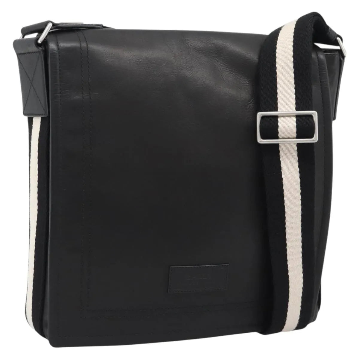 Bally Vintage Leather, Black, Leather, Shoulder Bag