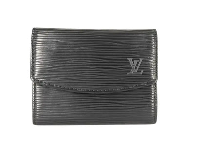 Louis Vuitton Iris Wallet NM Epi, Black, Leather, Wallet
