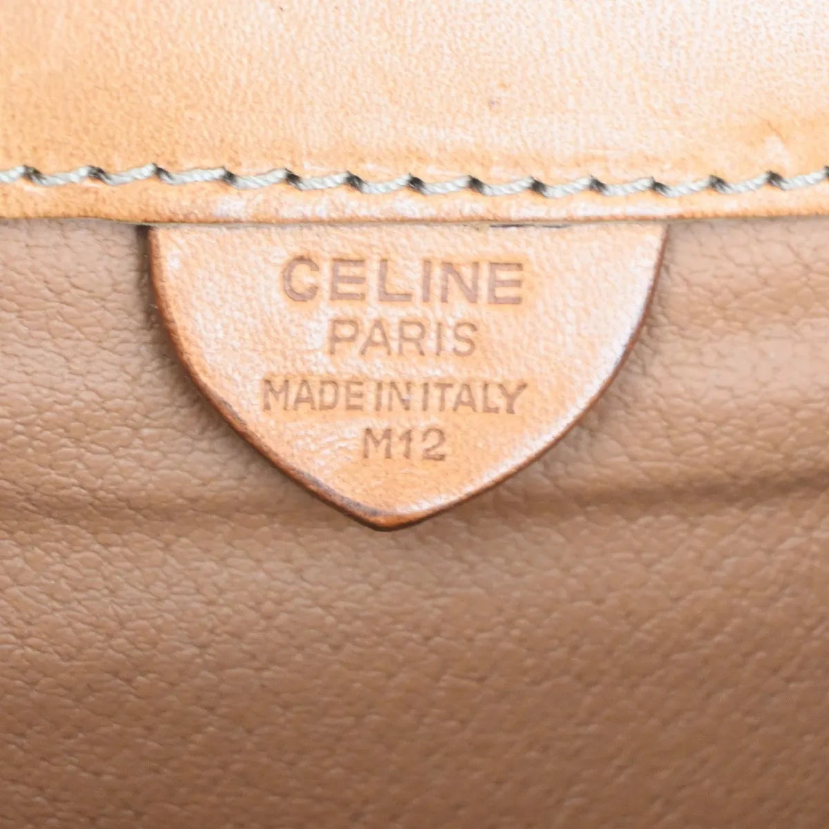 Celine Macadam Pochette Canvas and Leather, Brown, Canvas, Clutch