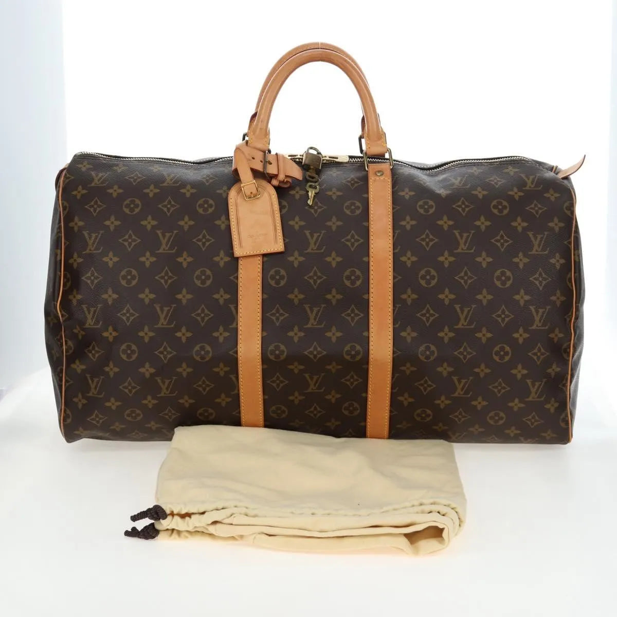 Louis Vuitton Keepall Monogram Canvas, Brown, Canvas, Travel Bag
