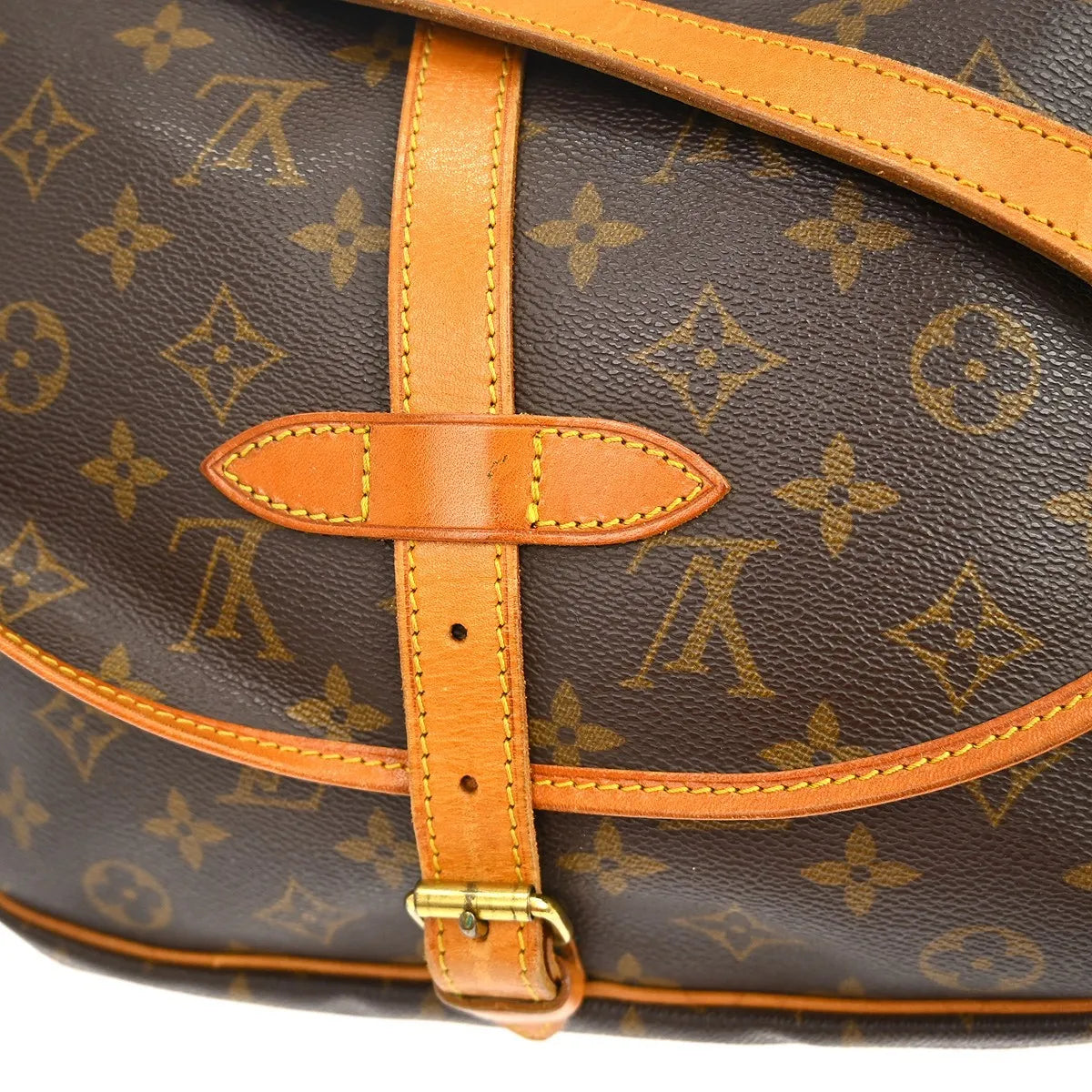 Louis Vuitton Saumur Monogram Canvas, Brown, Canvas, Shoulder Bag