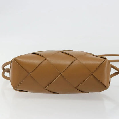 Bottega Veneta Cassette Camera Maxi Intrecciato Leather, Brown, Leather, Shoulder Bag