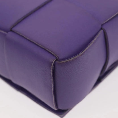 Bottega Veneta Cassette Maxi Intrecciato Leather, Purple, Leather, Clutch