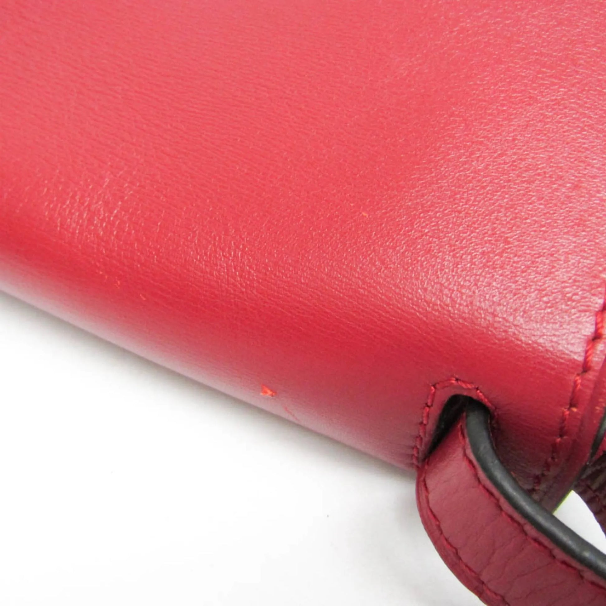 Loewe Metal Gate Leather, Red, Leather, Shoulder Bag