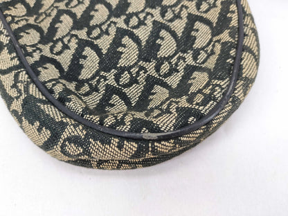 Christian Dior Vintage Saddle Diorissimo Canvas, Beige, Canvas, Shoulder Bag