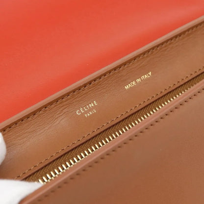 Celine Trapeze Leather with Suede, Brown, Leather, Handbag
