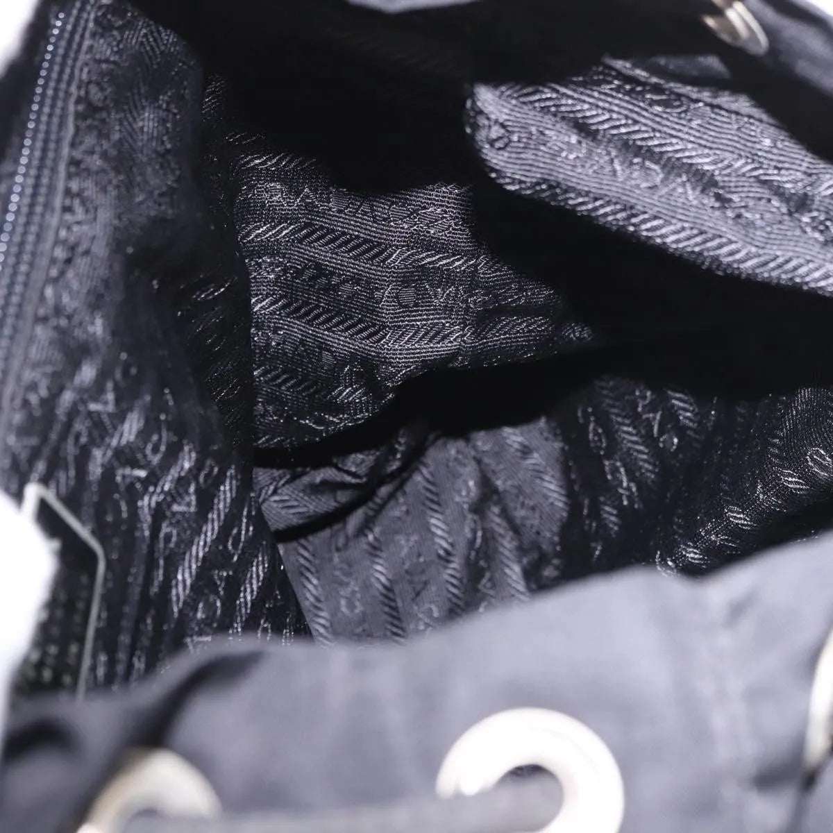 Prada Double Front Pocket Tessuto, Black, Nylon, Backpack