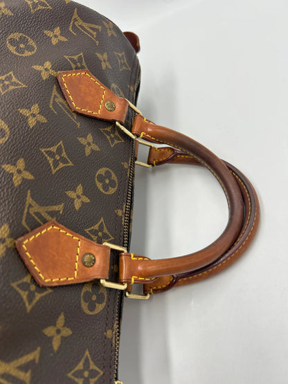Louis Vuitton Speedy Monogram Canvas, Brown, Canvas, Handbag