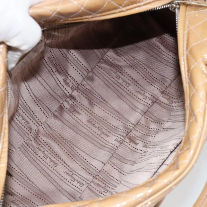 Salvatore Ferragamo Vala Patent leather, Beige, Patent Leather, Handbag