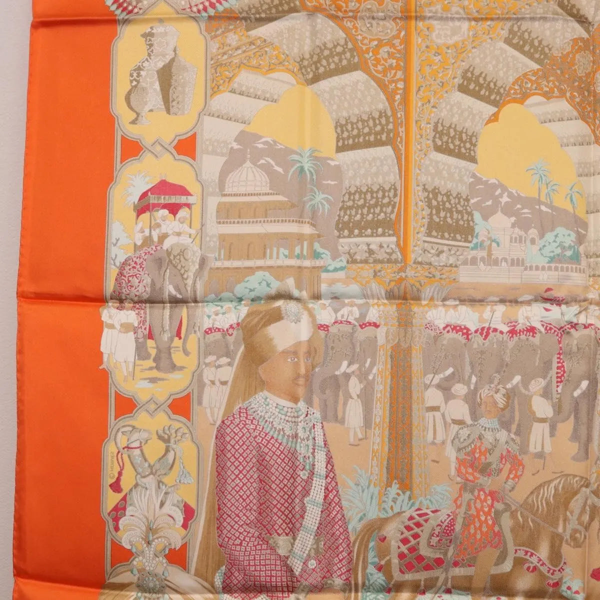 Hermes Carré 90 Silk multicolor, Orange, Silk, Scarf