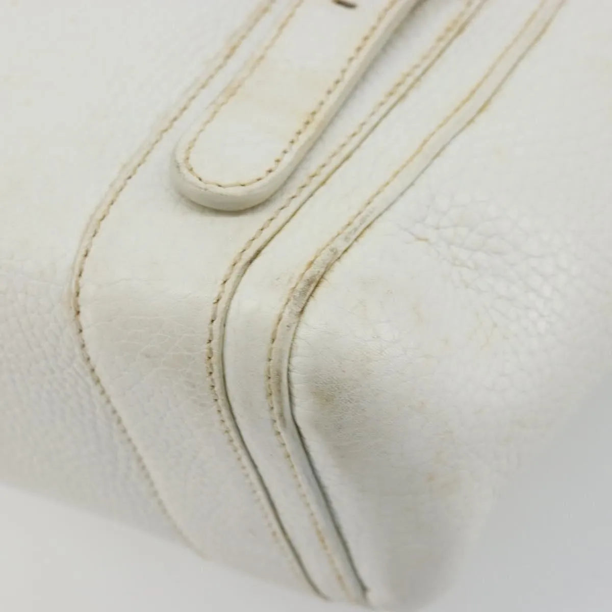Loewe Senda Leather, White, Leather, Handbag