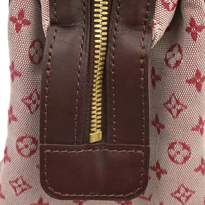 Louis Vuitton Joséphine Mini Lin, Burgundy, Canvas, Handbag