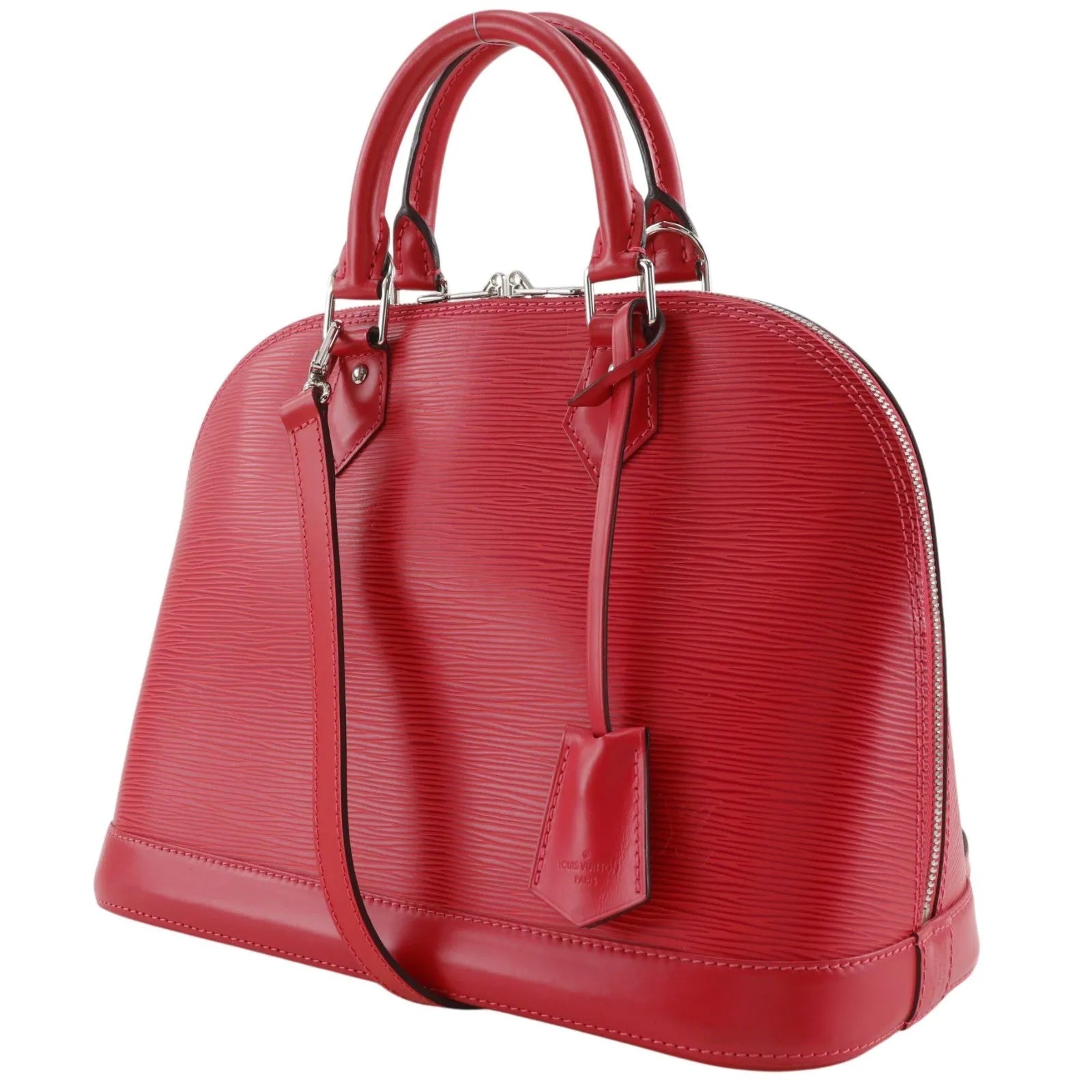 Louis Vuitton Alma Epi, Red, Leather, Handbag