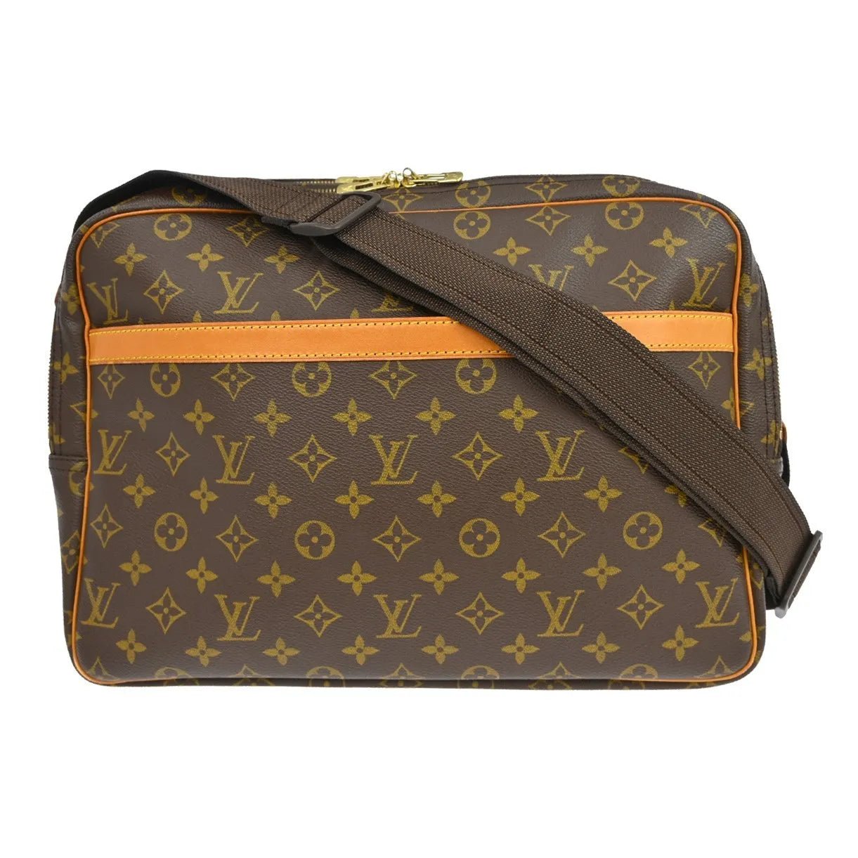 Louis Vuitton Reporter Monogram Canvas, Brown, Canvas, Shoulder Bag