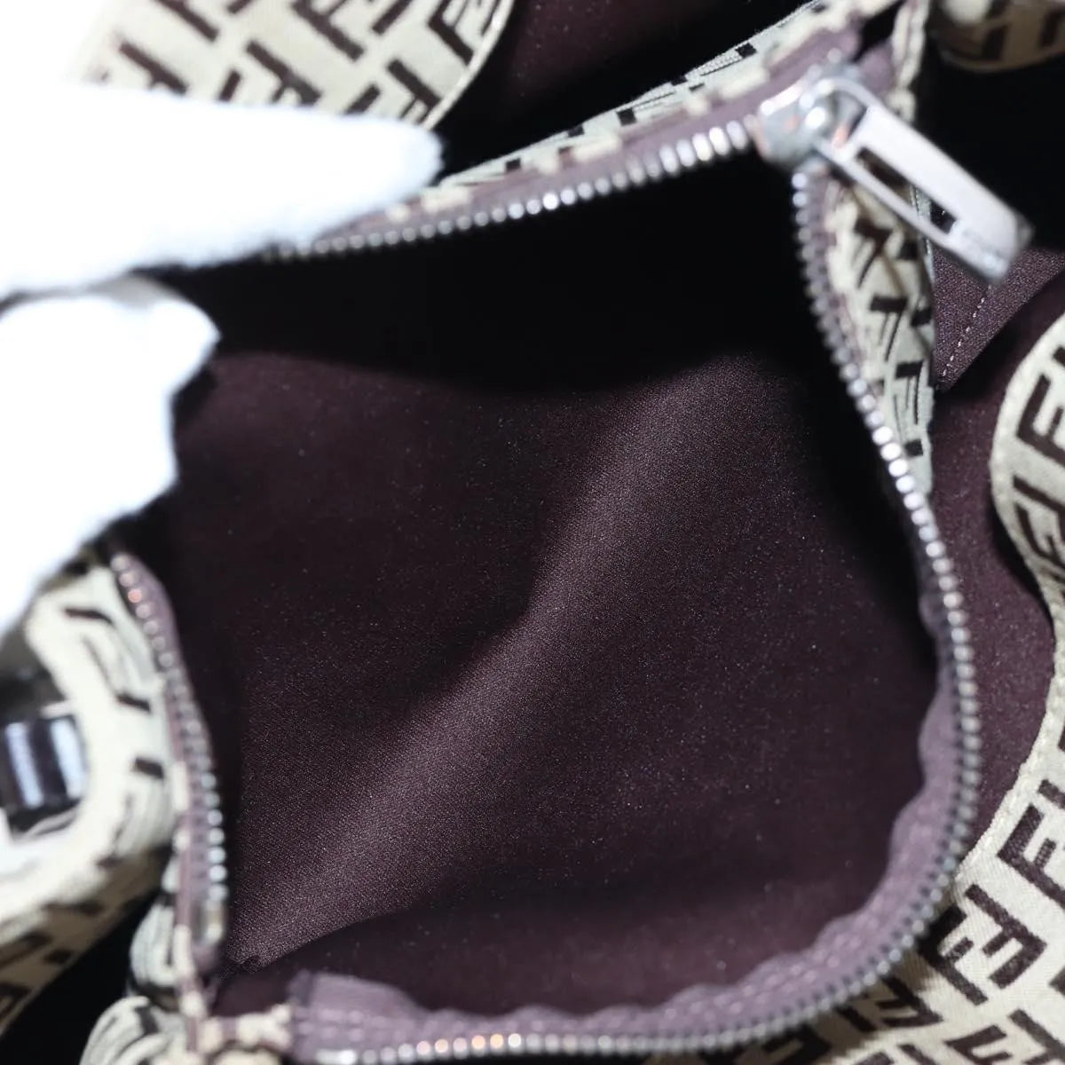 Fendi Vintage Shopping Tote Zucchino Canvas, Beige, Canvas, Shoulder Bag