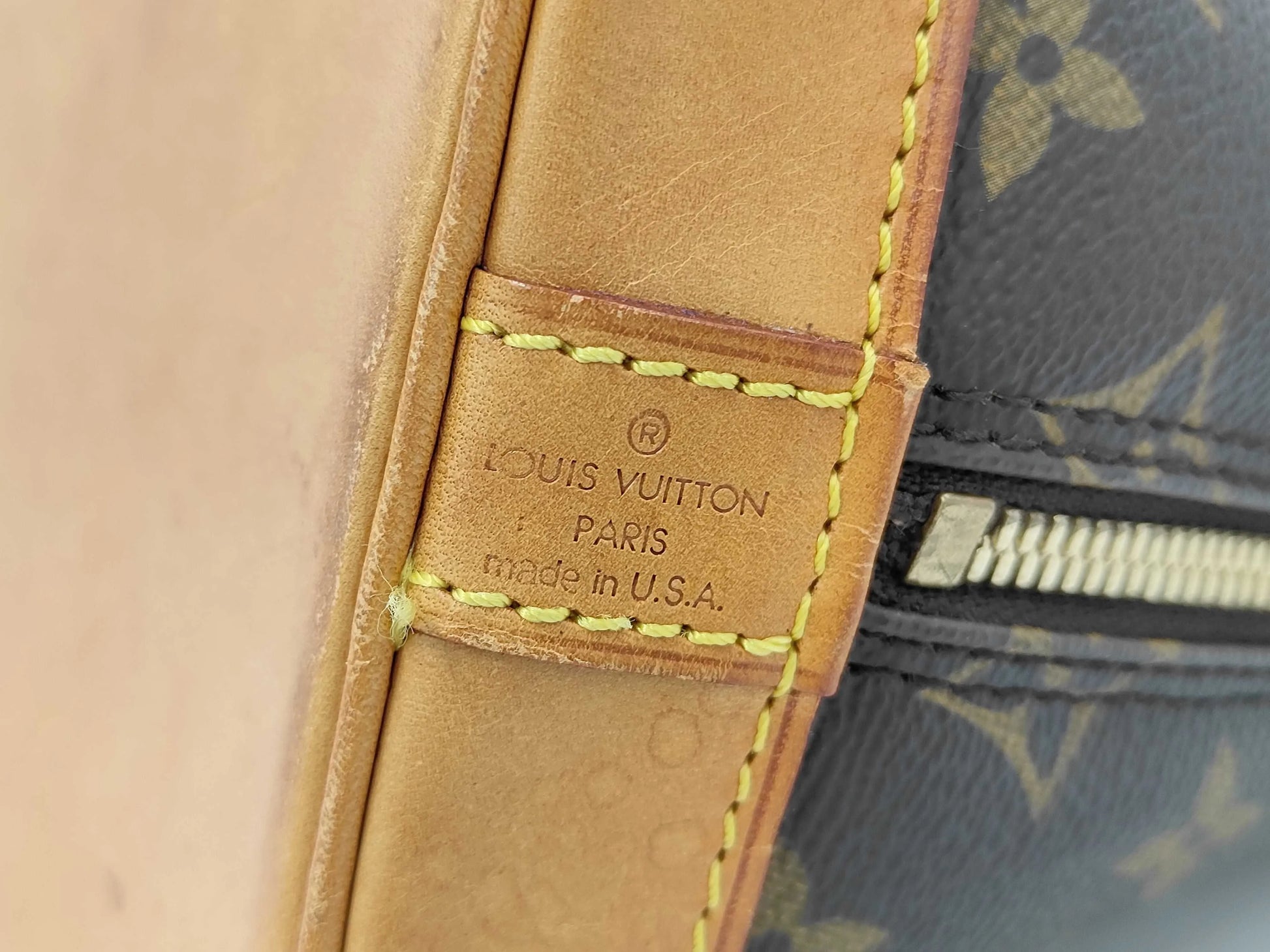 Louis Vuitton Alma Monogram, Brown, Canvas, Handbag
