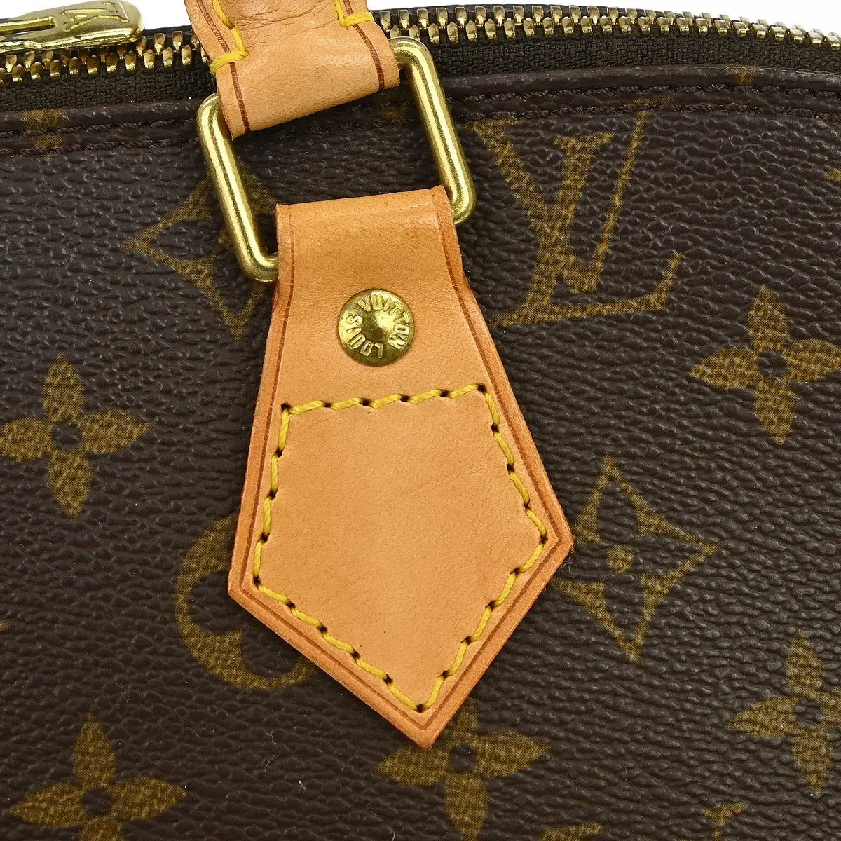 Louis Vuitton Alma Monogram, Brown, Canvas, Handbag