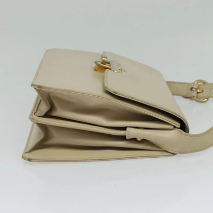 Gucci Vintage Flap Leather, Beige, Leather, Shoulder Bag