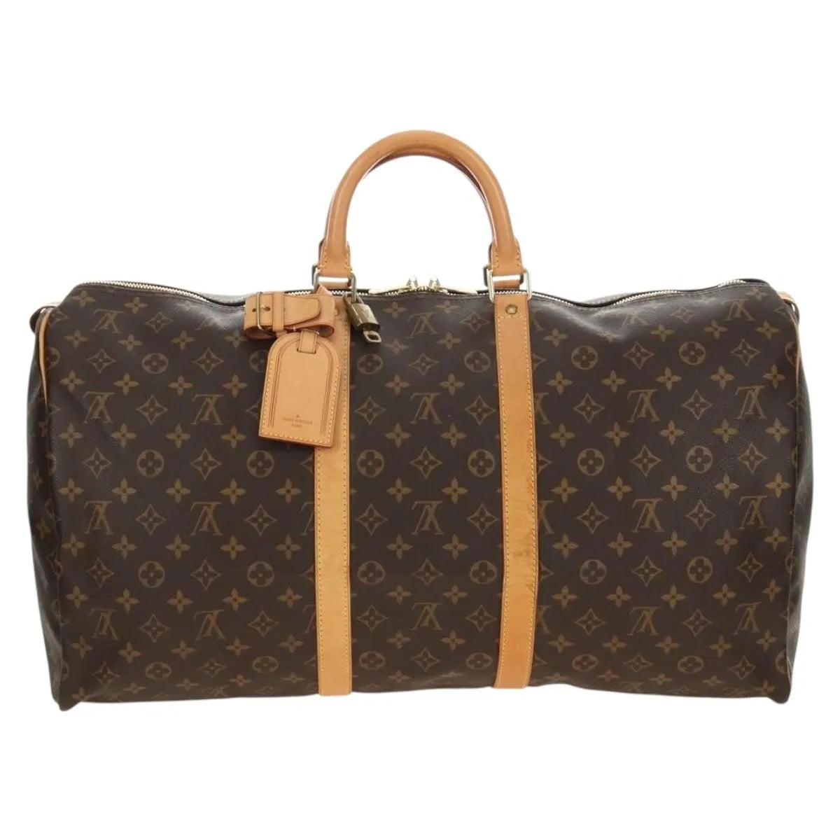 Louis Vuitton Keepall Monogram Canvas, Brown, Canvas, Travel Bag