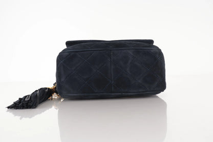Chanel Vintage Camera Bag Suede, Black, Suede, Crossbody Bag