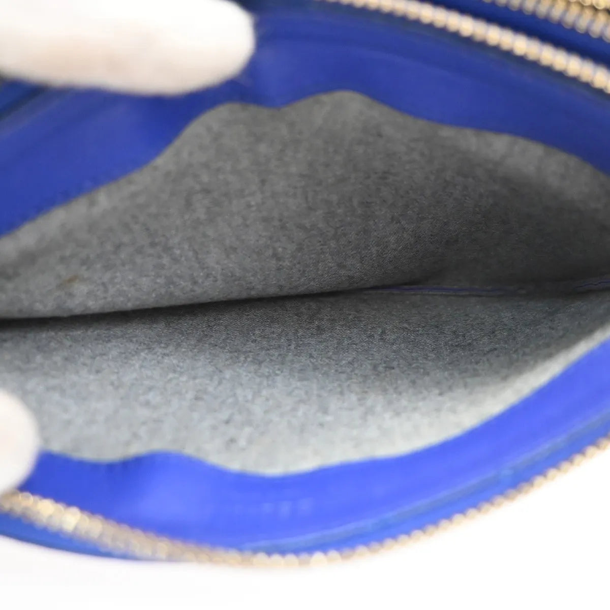 Celine Trio Leather, Blue, Leather, Shoulder Bag