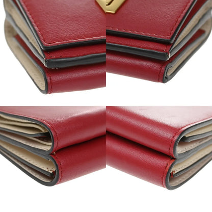 Fendi Peekaboo Leather, Red, Leather, Wallet