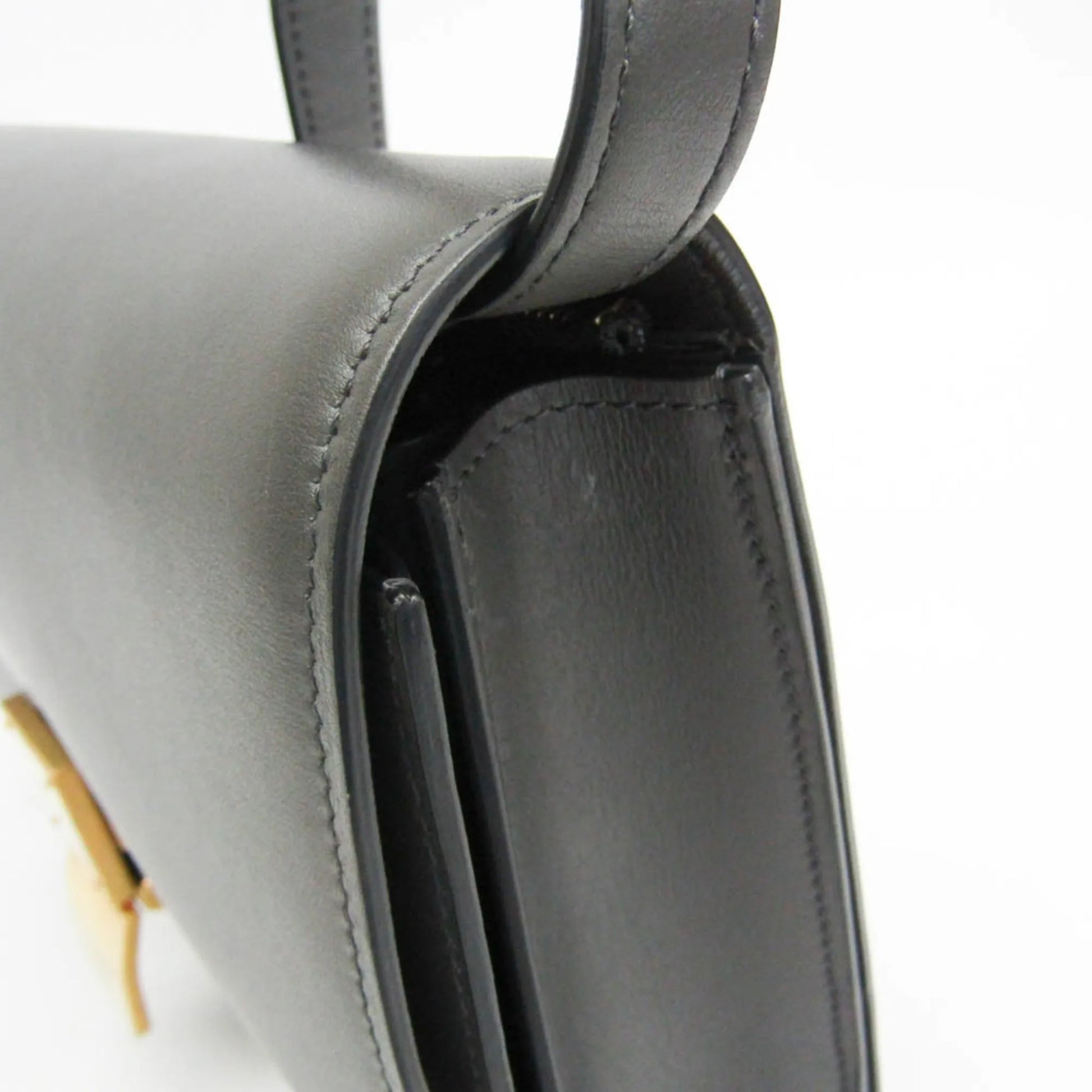 Celine Classic Box Bag Smooth Leather, Gray, Leather, Shoulder Bag