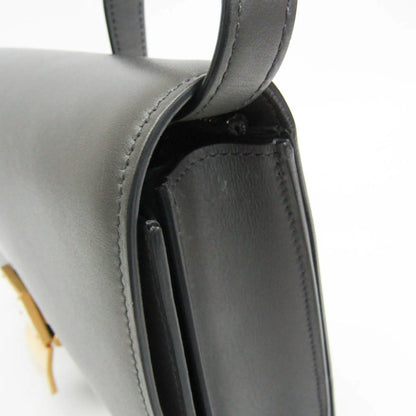 Celine Classic Box Bag Smooth Leather, Gray, Leather, Shoulder Bag