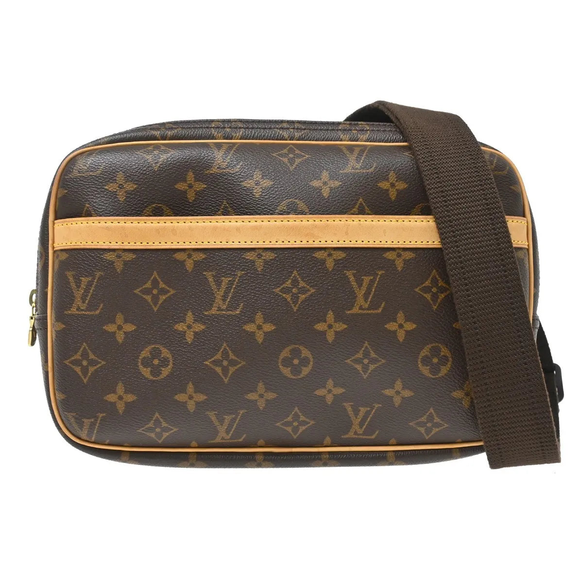 Louis Vuitton Reporter Monogram, Brown, Canvas, Shoulder Bag