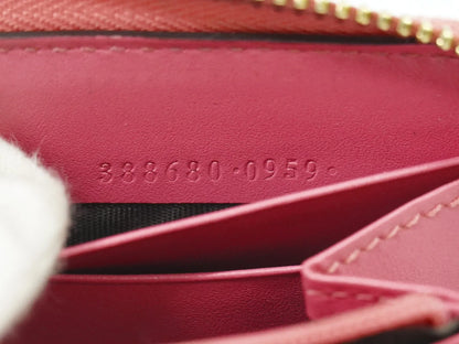 Gucci Zip Around Wallet (Outlet) Microguccissima Leather, Pink, Leather, Wallet