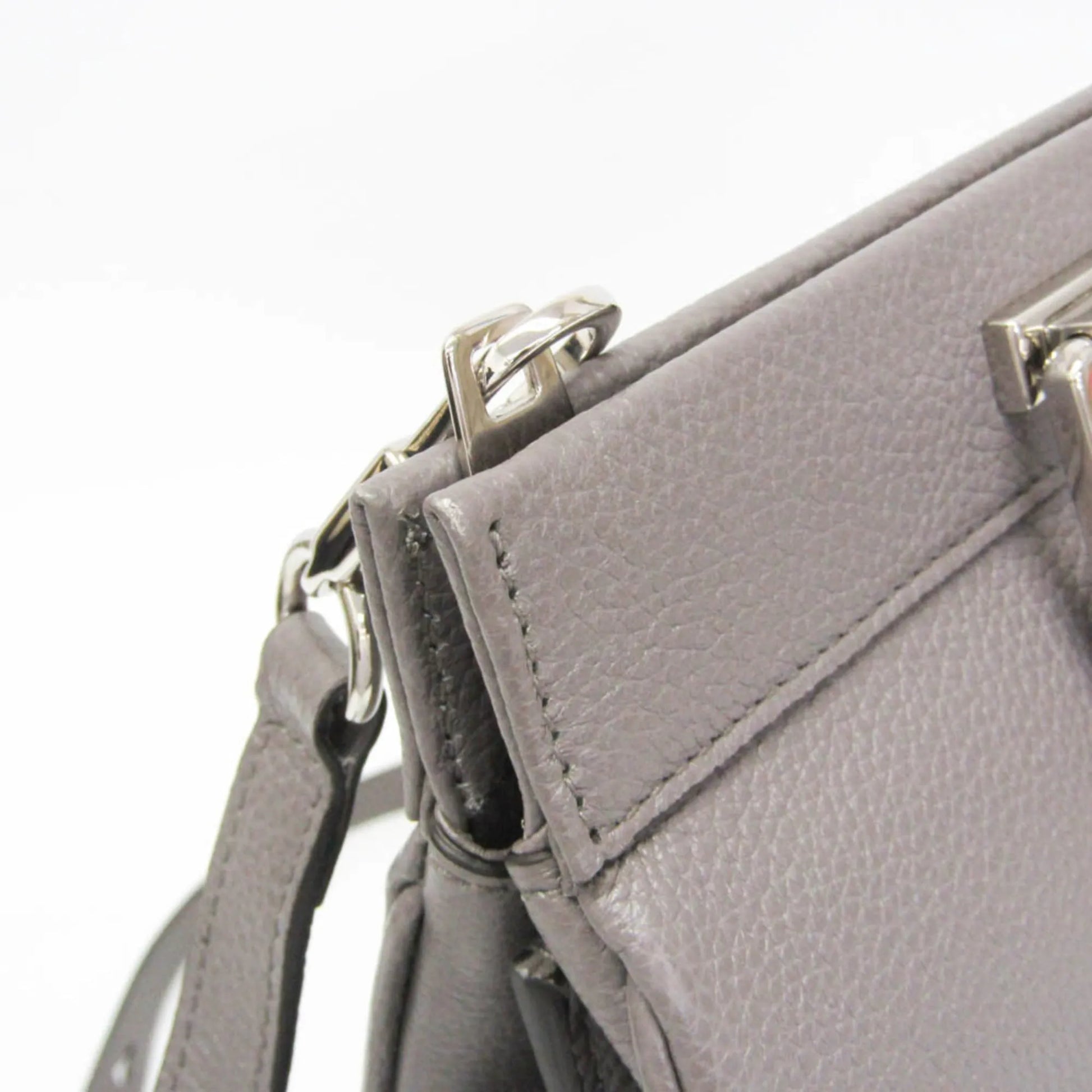 Gucci Zumi Top Handle Leather, Gray, Leather, Handbag