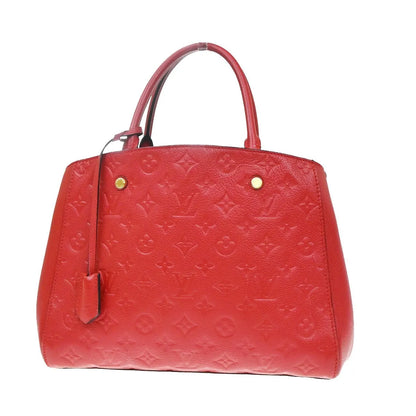 Louis Vuitton Montaigne Monogram Empreinte Leather, Red, Leather, Handbag