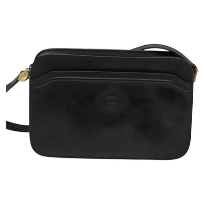 Gucci Vintage Leather, Black, Leather, Shoulder Bag