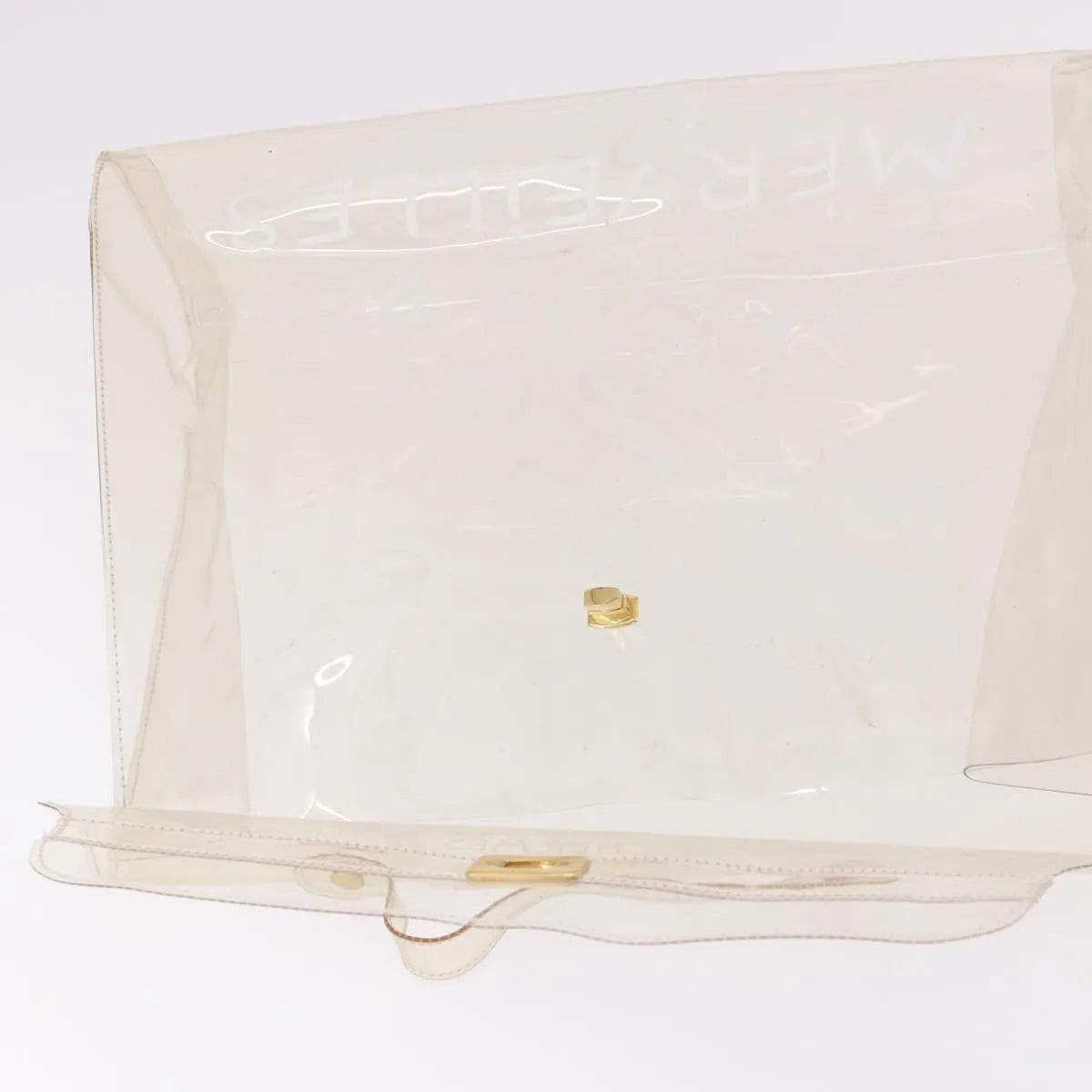 Hermes Kelly Vinyl, Clear, Plastic, Handbag