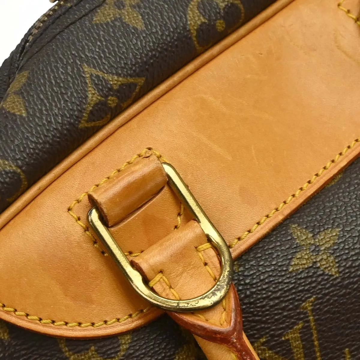Louis Vuitton Bowling Vanity Printed Tuffetage with Leather, Brown, Canvas, Handbag