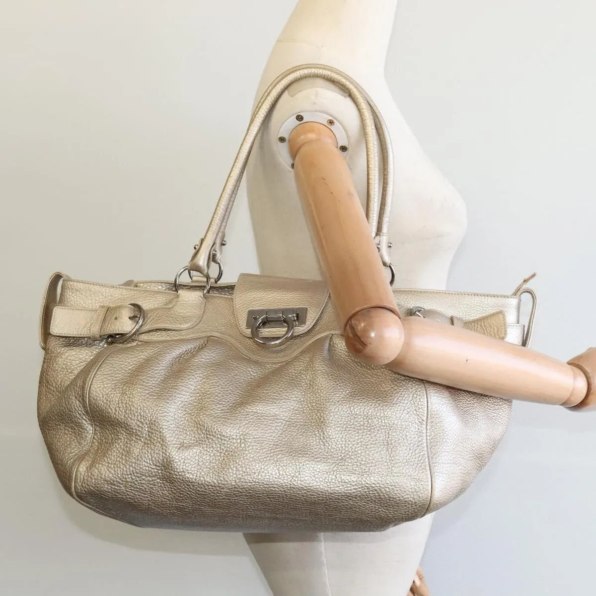 Salvatore Ferragamo Gancini Tote Leather, Multicolour, Leather, Tote Bag