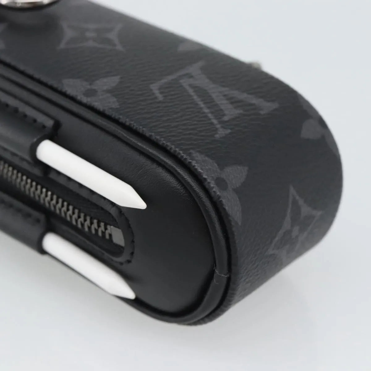 Louis Vuitton golf ball case monogram, Black, Canvas, Clutch