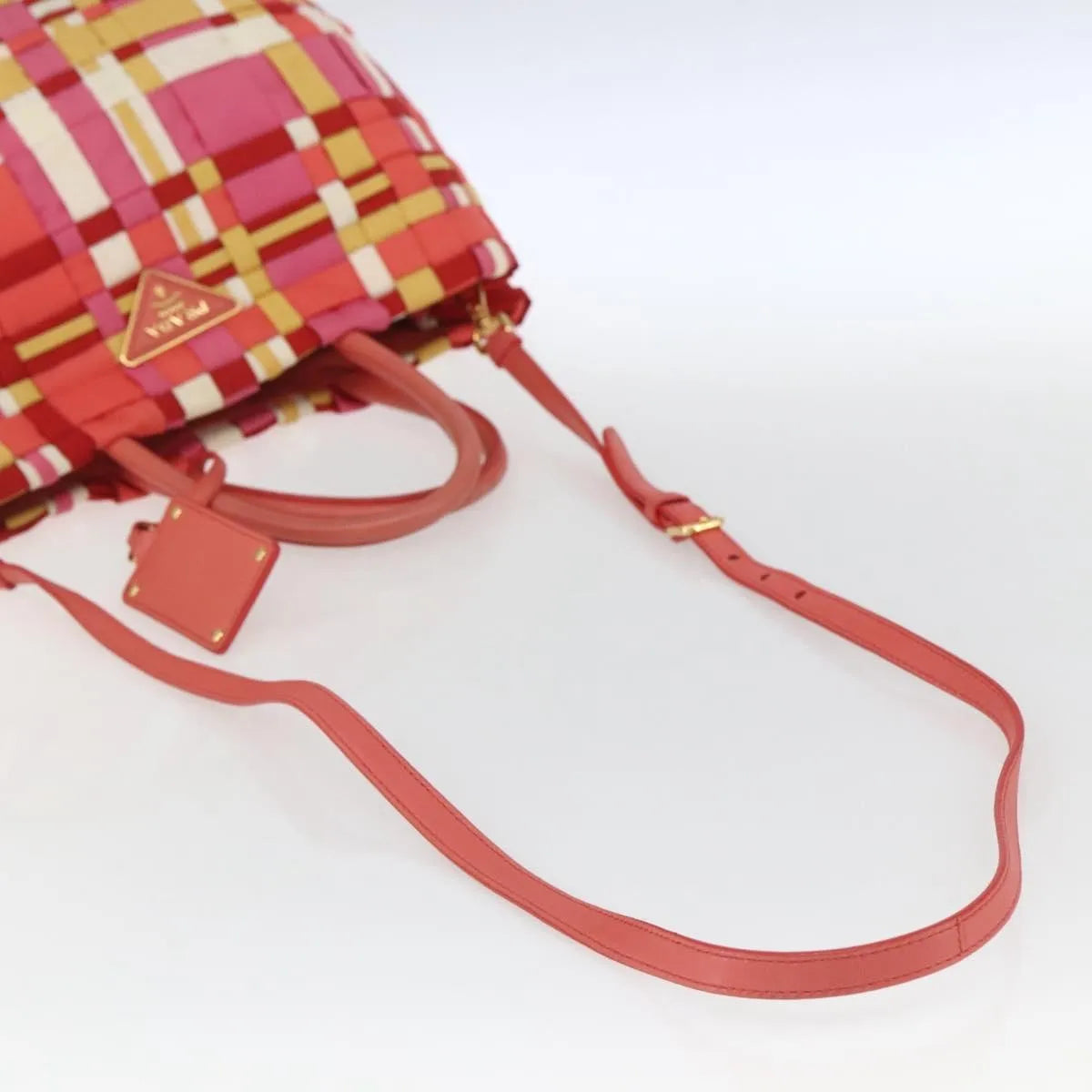 Prada Open Convertible Tote Woven Tessuto, Multicolour, Nylon, Tote Bag