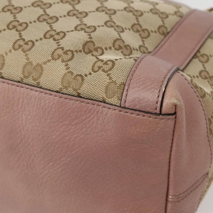 Gucci Vintage Interlocking G Canvas and Leather, Beige, Canvas, Handbag