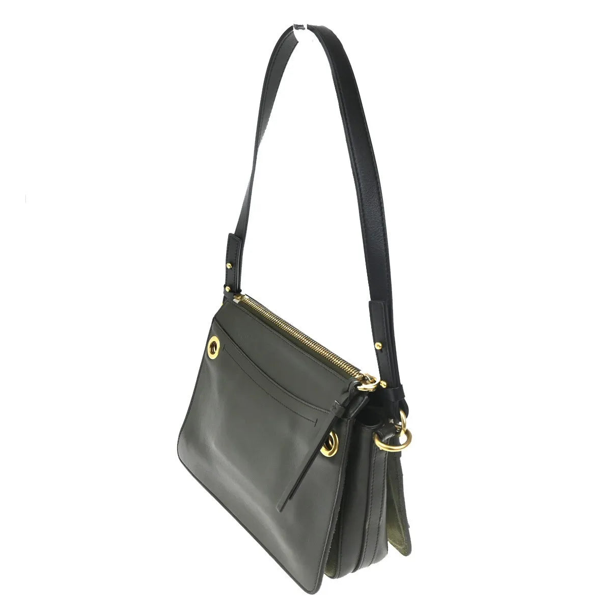 Chloe Roy Leather, Black, Suede, Shoulder Bag