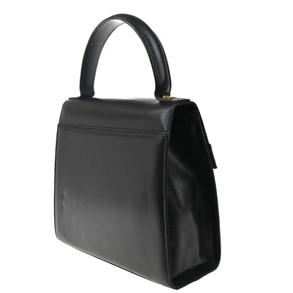 Salvatore Ferragamo Vala Leather, Black, Leather, Handbag