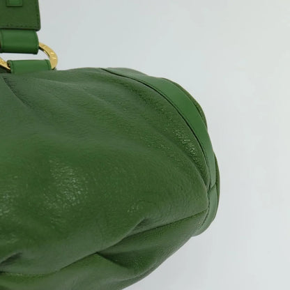 Bvlgari Chandra Hobo Leather, Green, Leather, Handbag