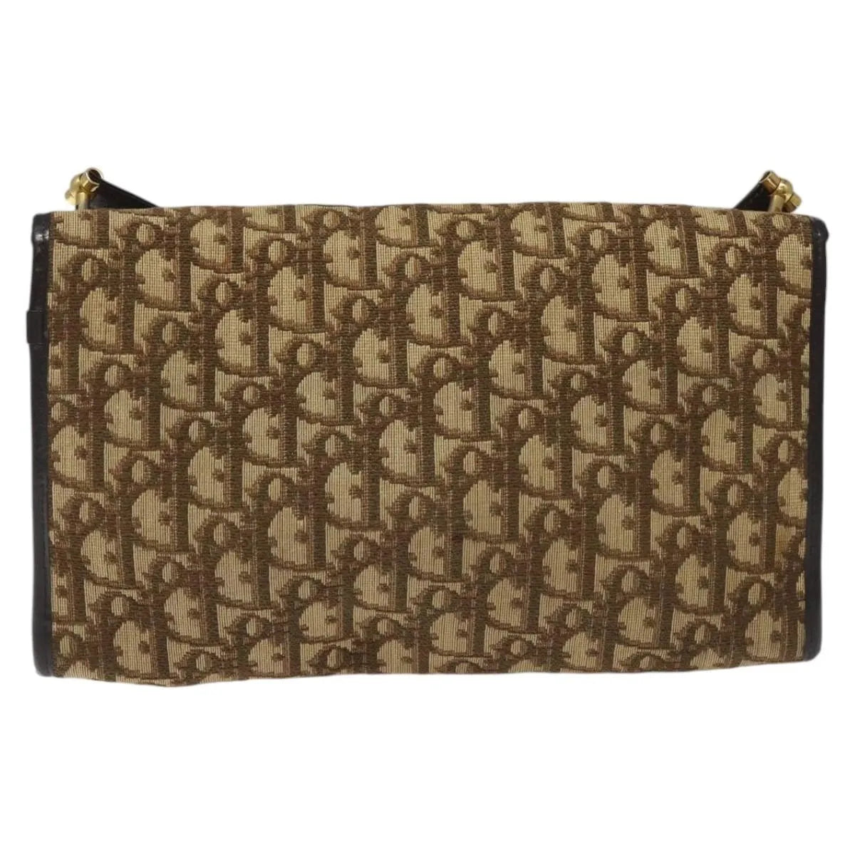 Christian Dior Vintage Trotter Flap Canvas, Brown, Canvas, Shoulder Bag