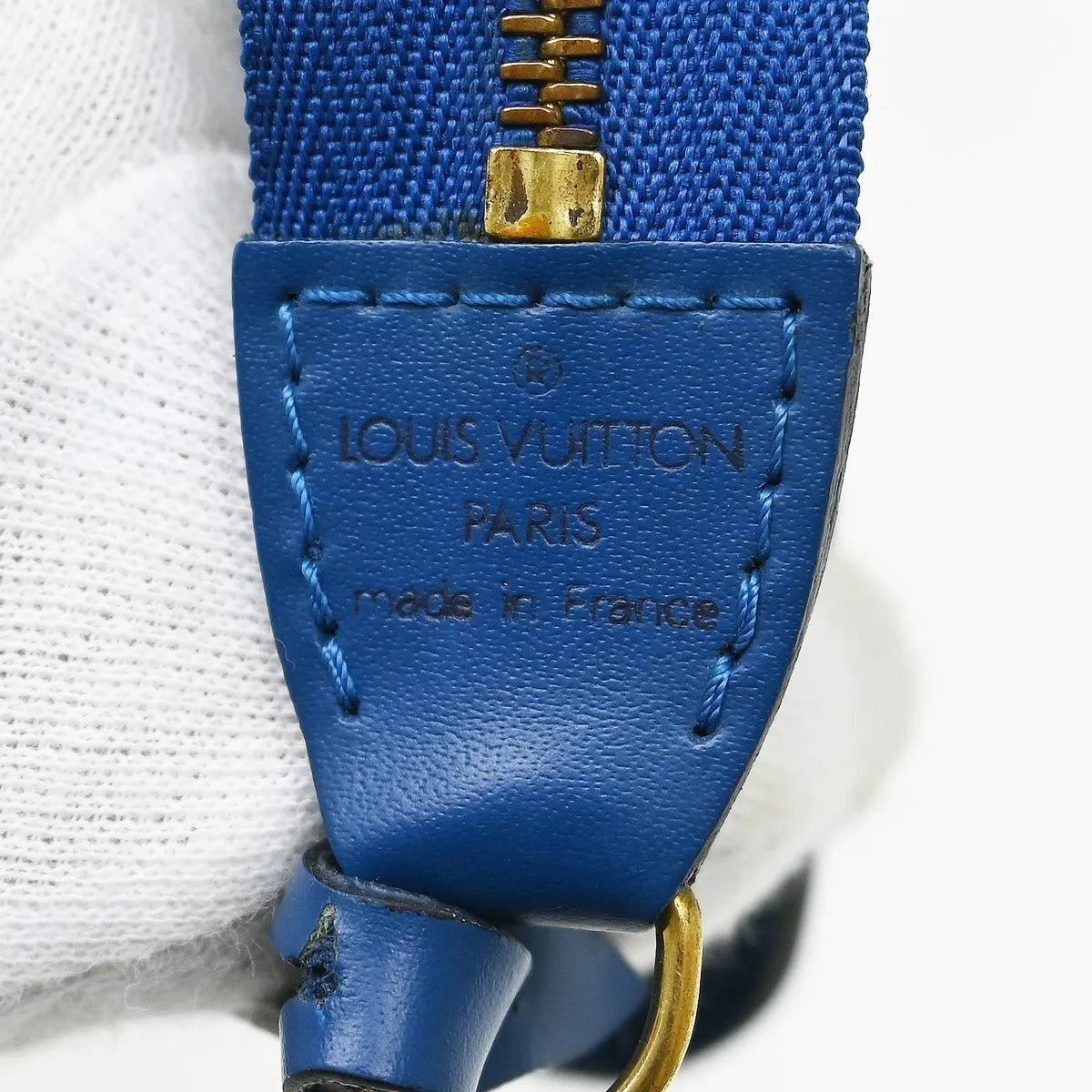 Louis Vuitton Pochette Accessoires Epi Leather, Blue, Leather, Clutch