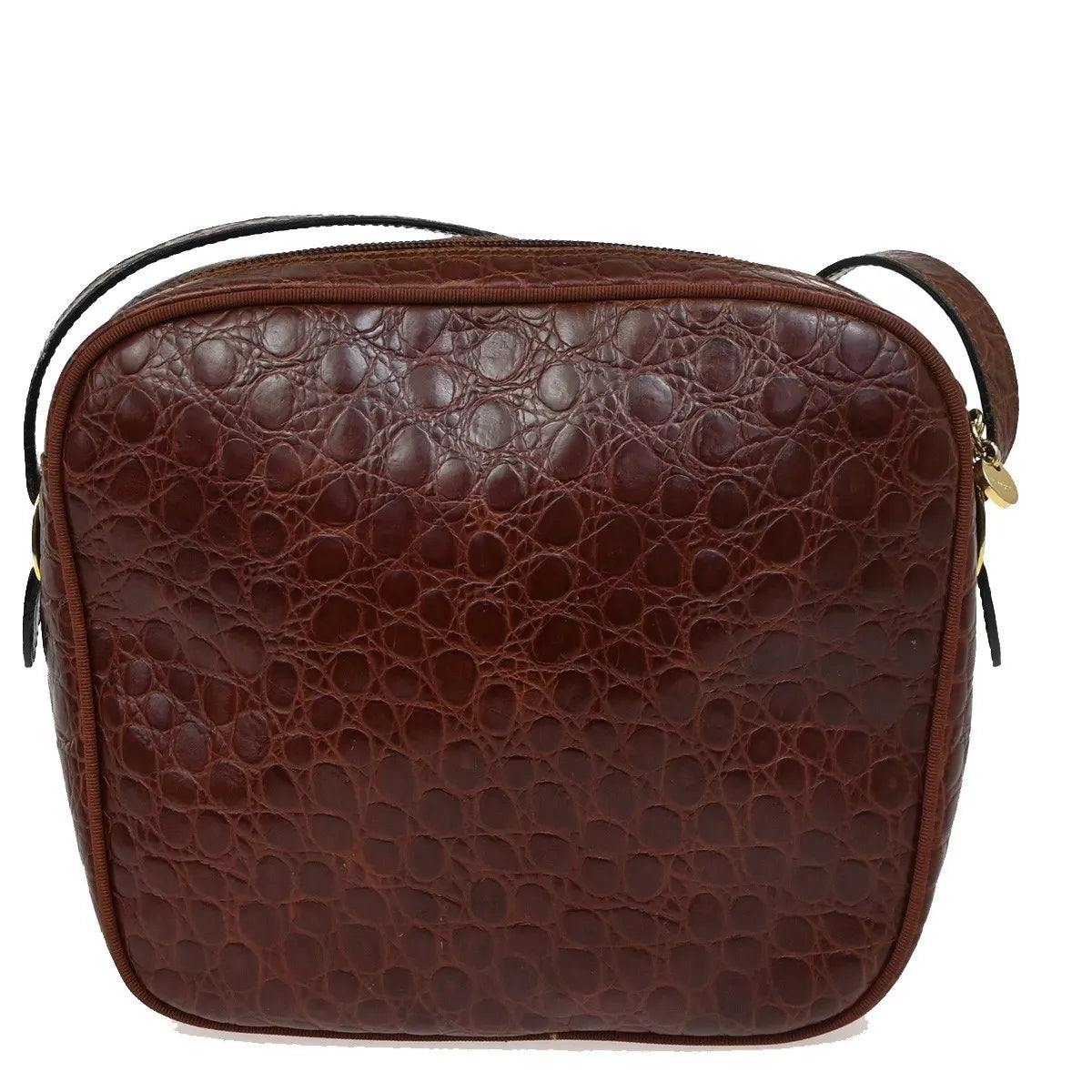 Salvatore Ferragamo Vala Leather, Brown, Leather, Shoulder Bag