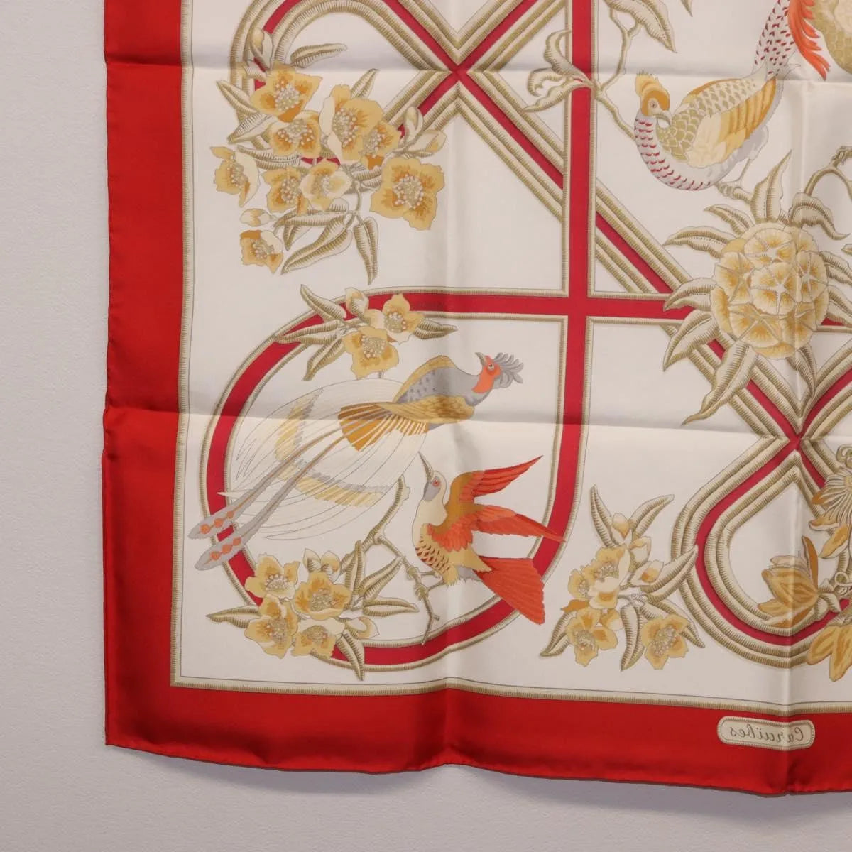 Hermes Carré 90 Silk multicolor, Red, Silk, Scarf