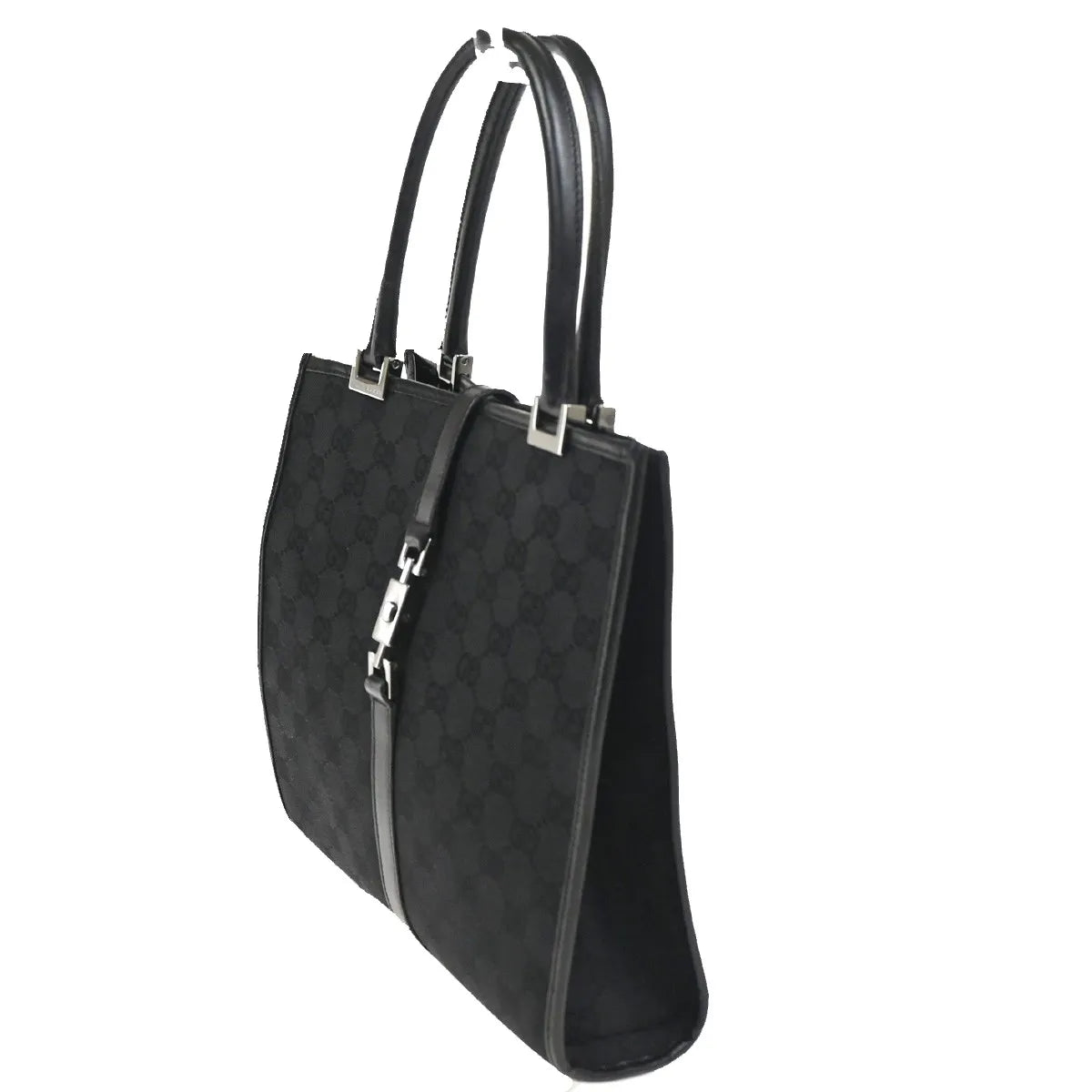 Gucci Jackie Tote GG Canvas and leather, Black, Canvas, Handbag